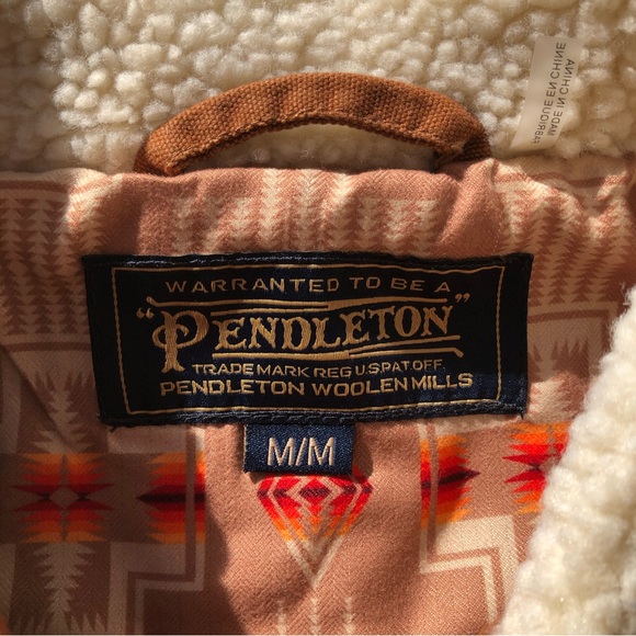 Pendleton Brown Crop Jean Jacket with Sherpa Collar - Picture 9 of 10